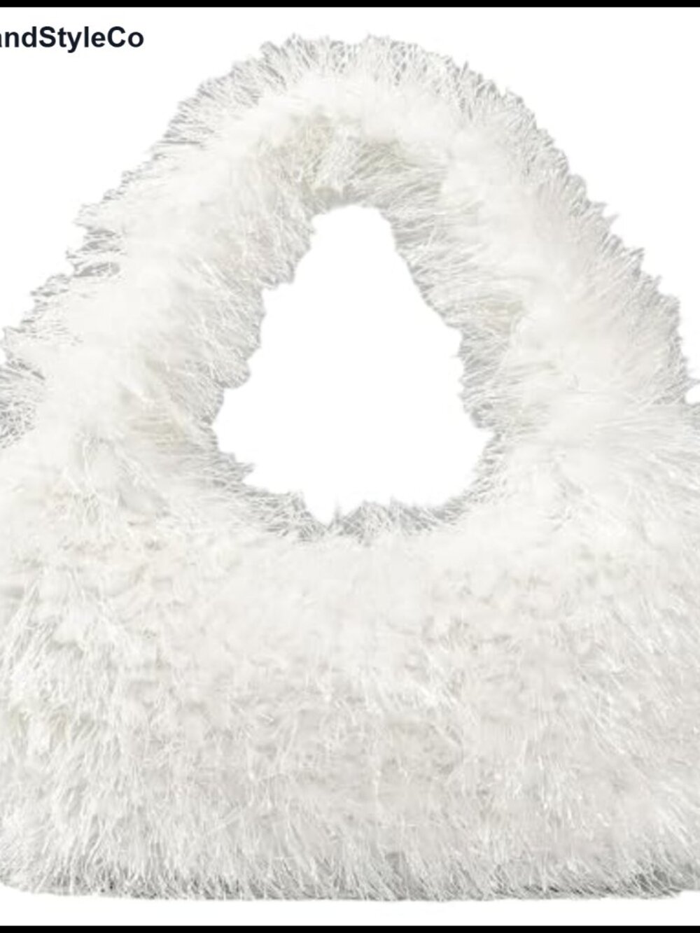 Faux Fur Fluffy Hobo Bag Furry Handbag Fuzzy Tote Shoulder Purse for Women